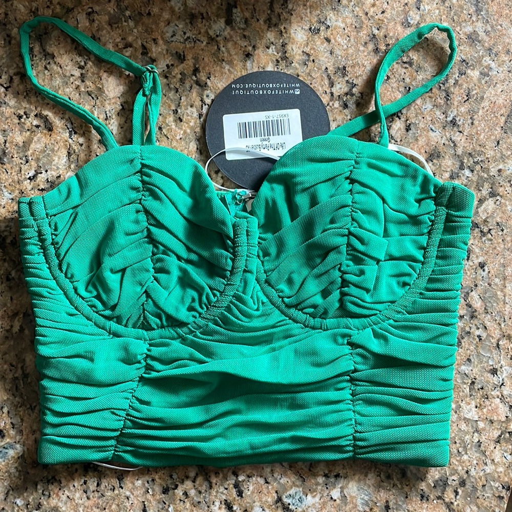 Brand new cute cropped bustier top